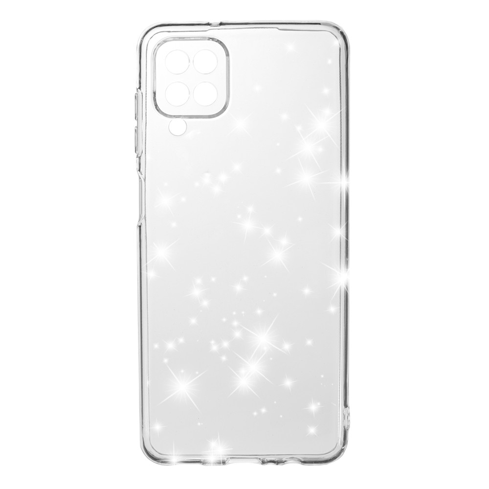 Накладка Molan Cano Glossy Jelly для Samsung A12 / M12 прозора з блискітками-0