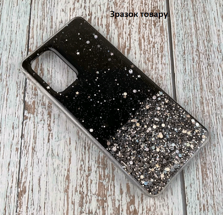 Накладка Star Glitter для Samsung A12 / M12  чорна-0