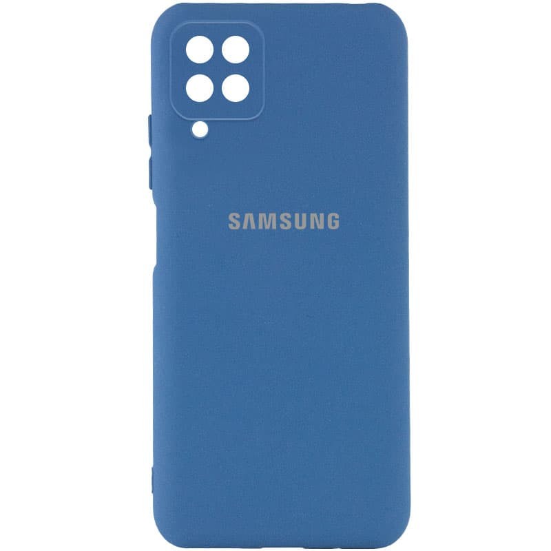 Silicone Cover My Color Full Camera (A) для Samsung A12 / M12 (Navy blue)-0