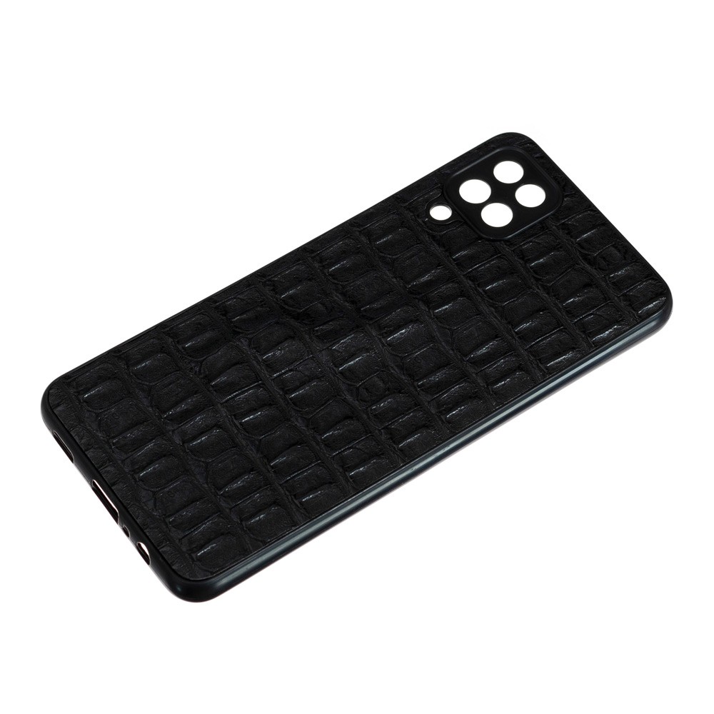 Накладка Leather Case для Samsung A12/M12  Кроко-1