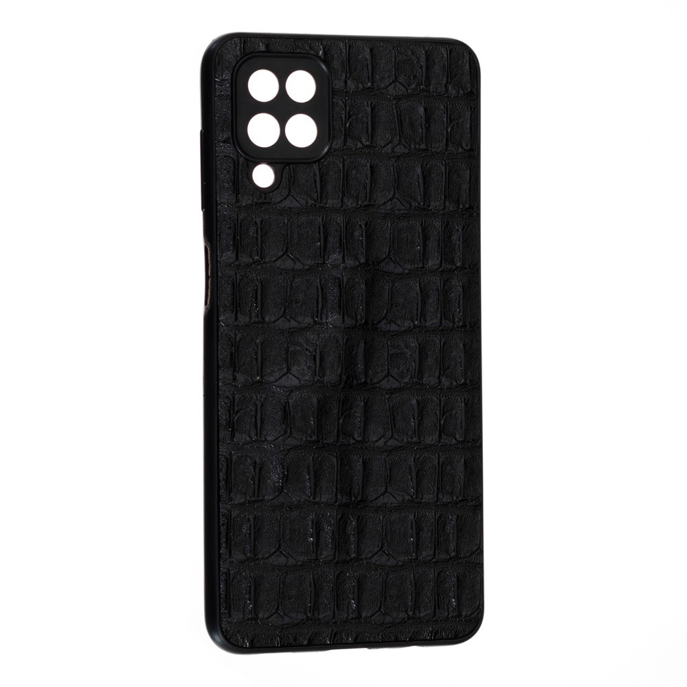 Накладка Leather Case для Samsung A12/M12  Кроко-0