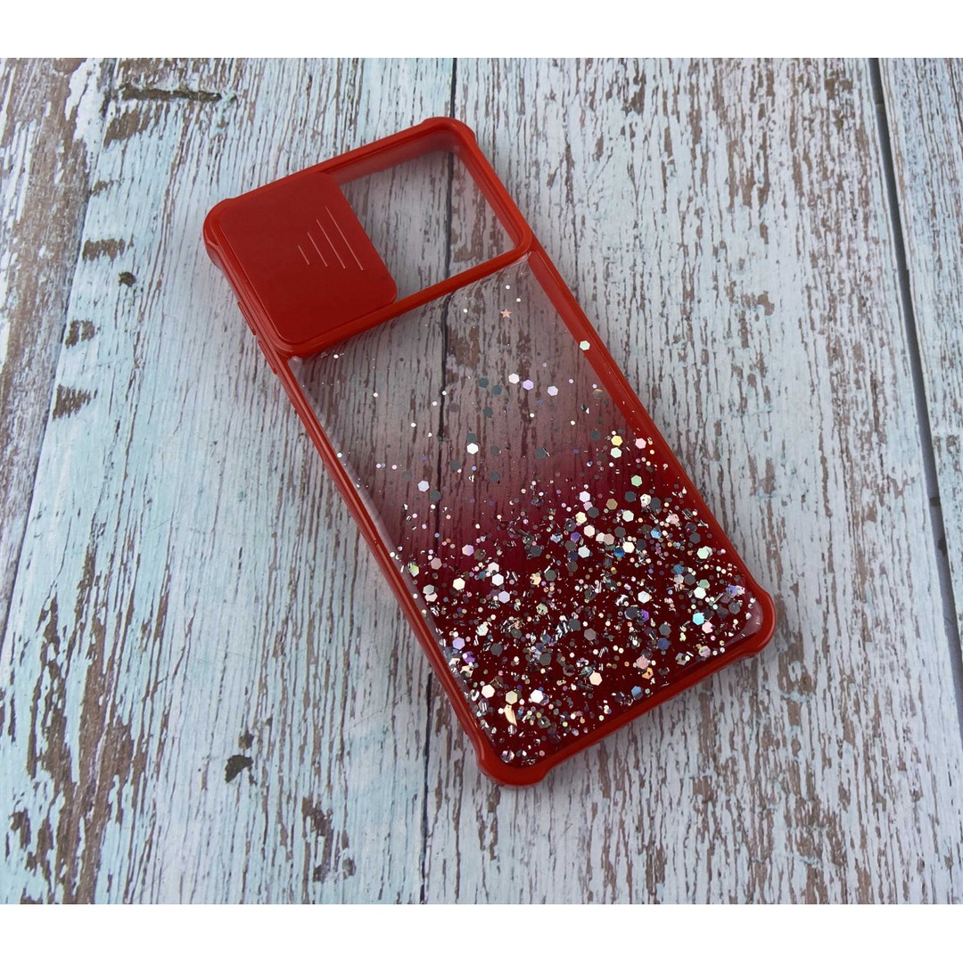 Накладка Camshield Glitter для Xiaomi Note 8 Pro Red-0
