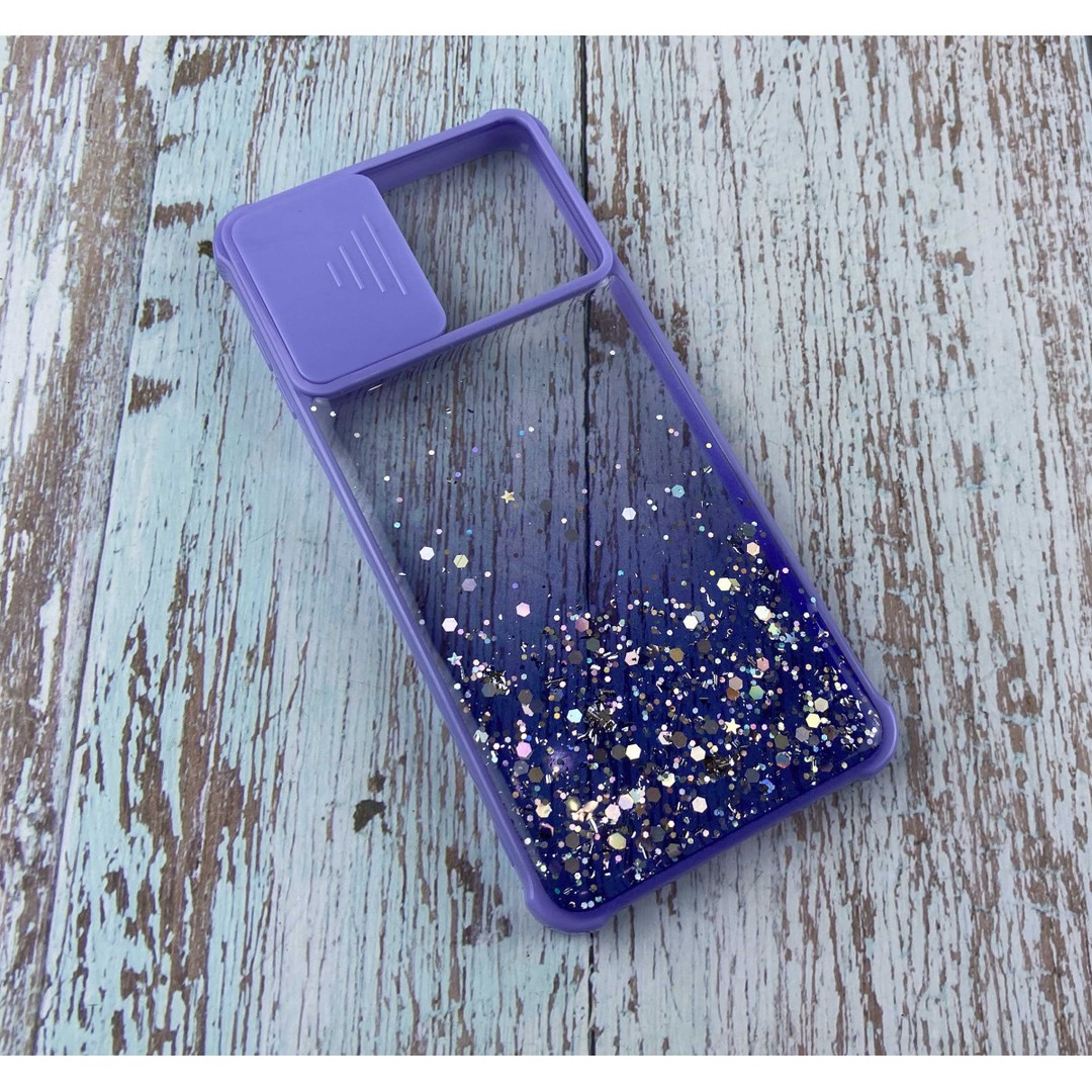 Накладка Camshield Glitter для Xiaomi Redmi 10 Фіолетова-0