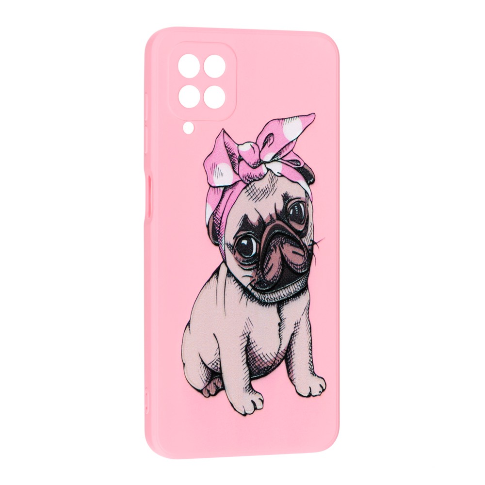 Накладка Silicone ART для Samsung A12/M12 "Мопс"-0