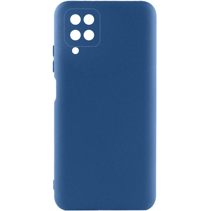 Silicone Cover Full Camera without Logo (A) для Samsung A12/M12 (Navy blue)-0