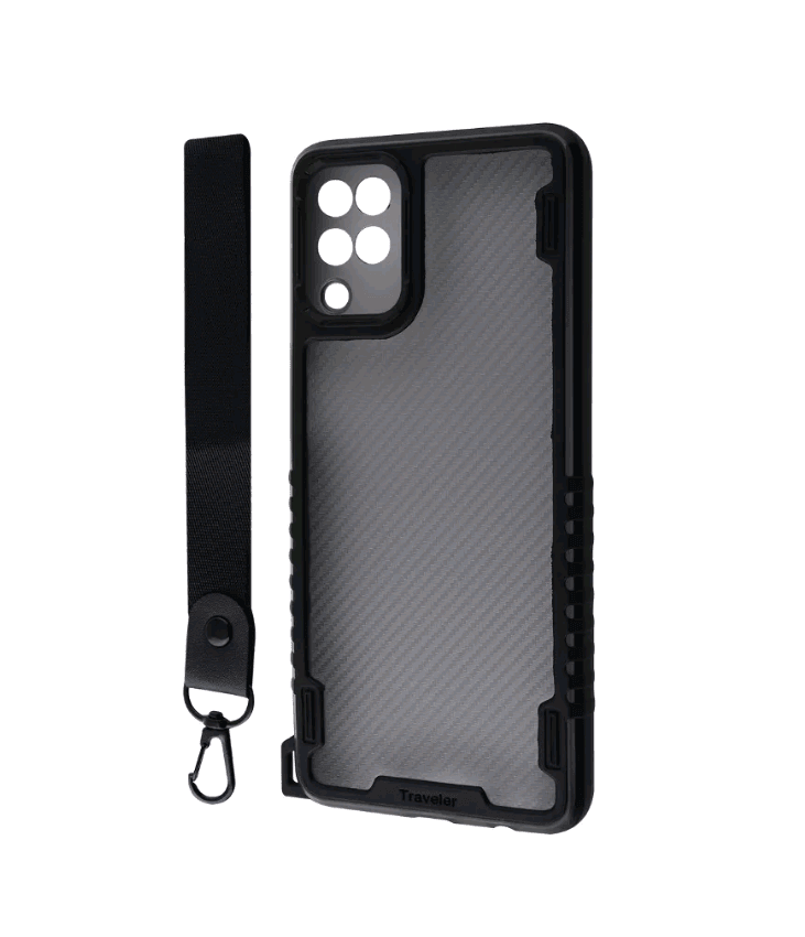 Накладка CARBON PROTECTION для Samsung A12/M12 (Black)-0
