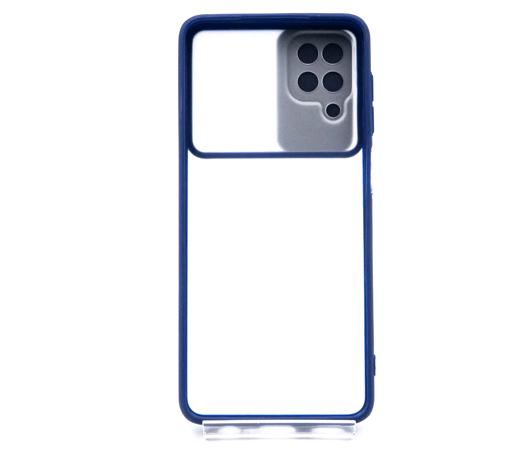 Накладка Camshield mate TPU для Samsung A12/M12 синя шторка-1