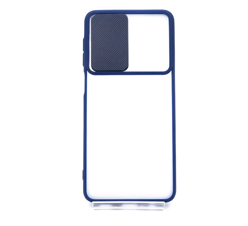 Накладка Camshield mate TPU для Samsung A12/M12 синя шторка-0