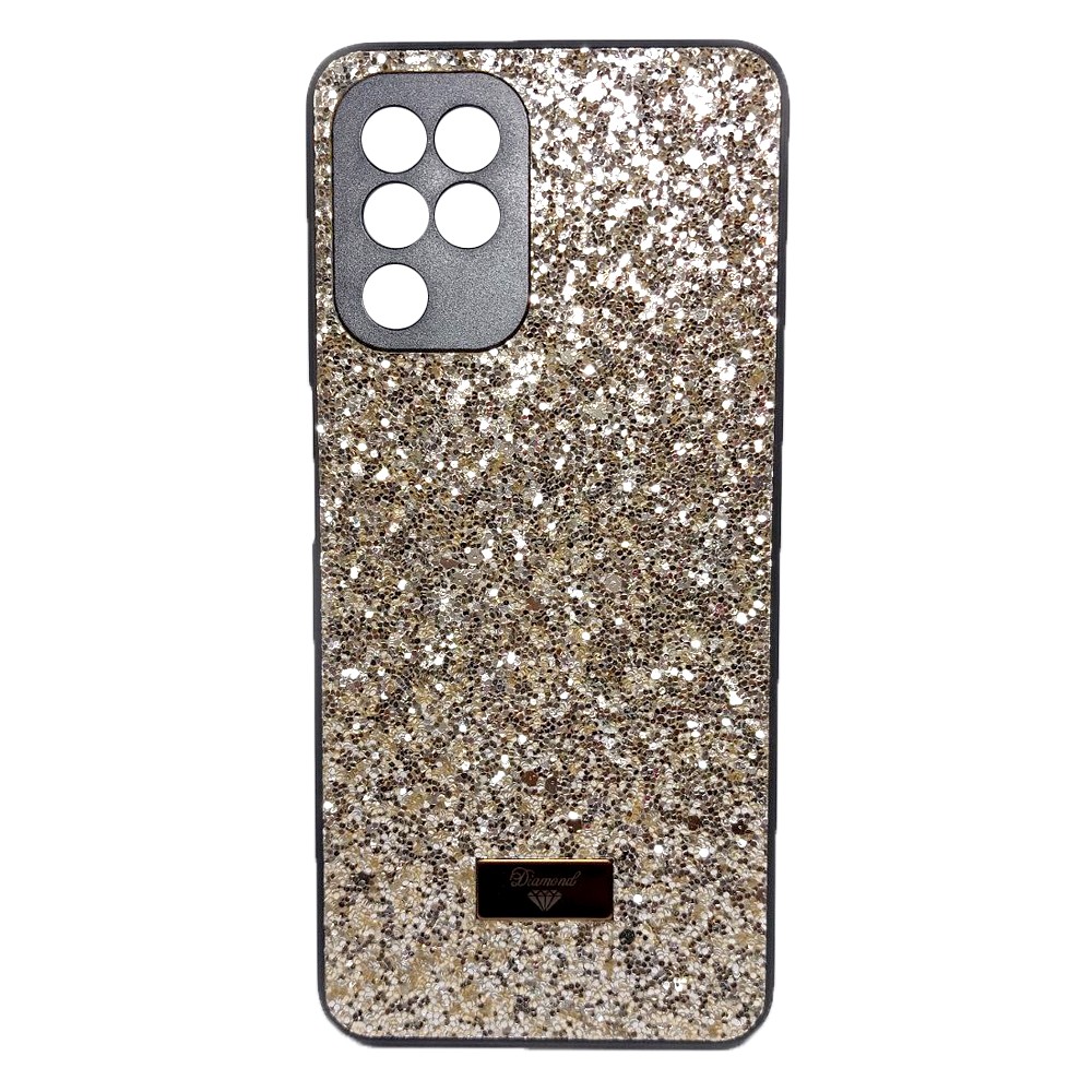 Накладка Bling Grainy Diamond Separate Camera для Samsung A12/M12 (Світло-золота)-0