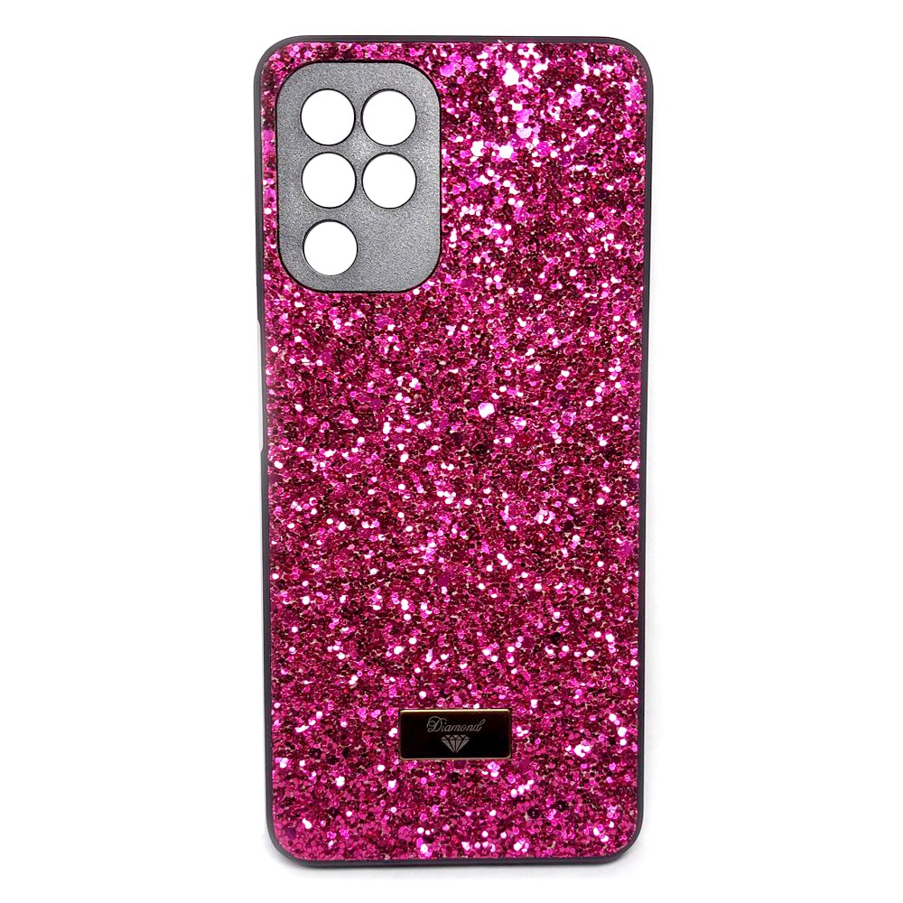 Накладка Bling Grainy Diamond Separate Camera для Samsung A22/M22/M32 (Малинова)-0
