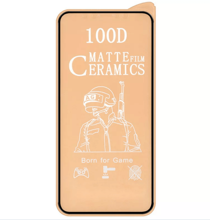 Гнучке скло Ceramic MATT для Samsung A12/A03s/A02/M12/A03 матове з чорною рамкою-0