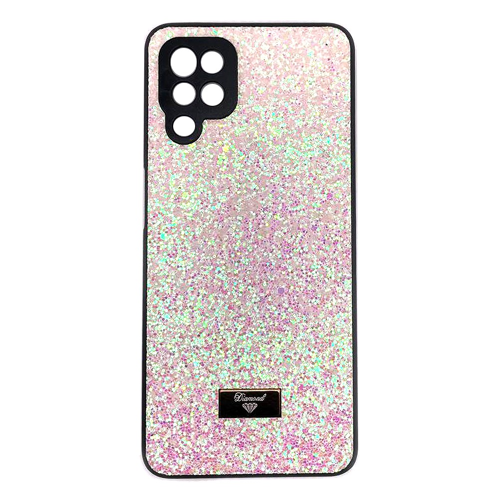 Накладка Bling Grainy Diamond Separate Camera для Samsung A12/M12 (Рожева)-0