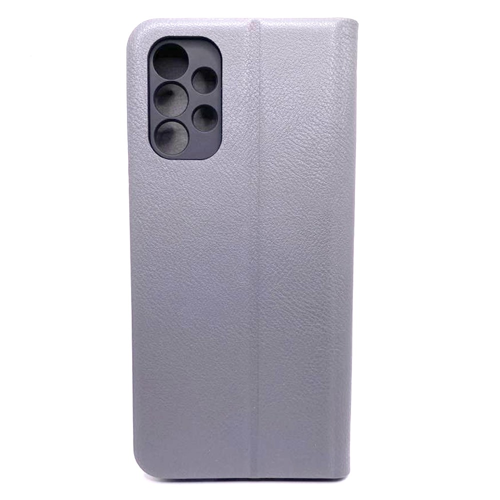 Книжка LEATHER для Samsung A13 4G сіра-1