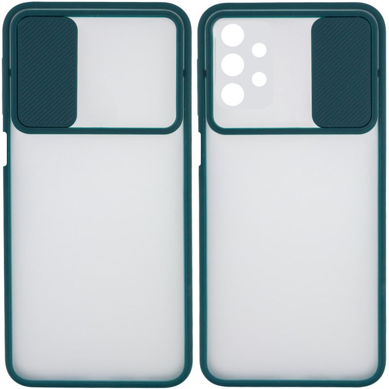 Накладка Camshield mate TPU для Samsung A13 4G/A32 5G зелена шторка-0
