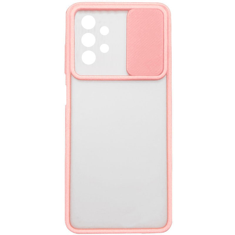 Накладка Camshield mate TPU для Samsung A13 4G рожева шторка-0