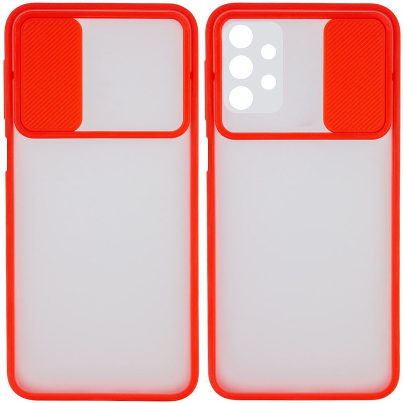 Накладка Camshield mate TPU для Samsung A13 4G червона шторка-0