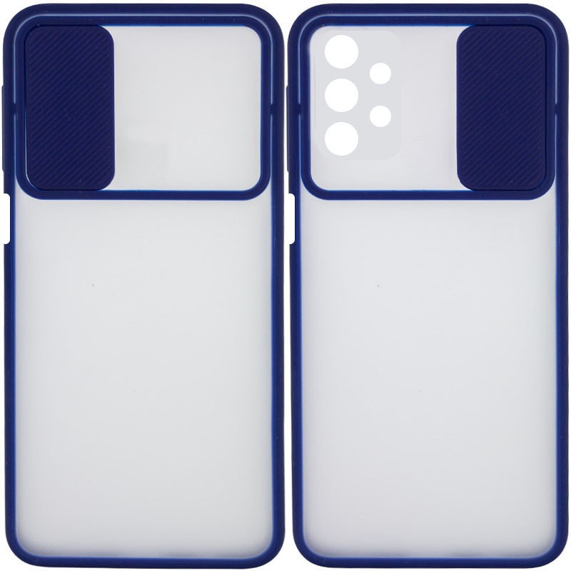 Накладка Camshield mate TPU для Samsung A13 4G/A32 5G синя шторка-0