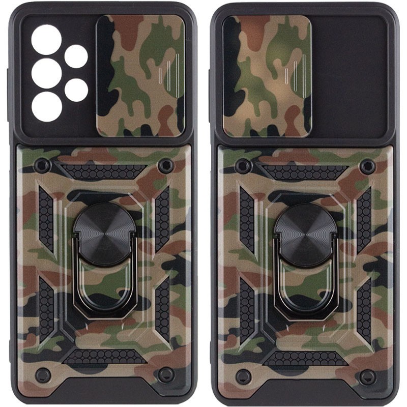 Накладка Camshield Serge Ring Camo для Samsung A13 4G/A32 5G Камуфляж, коричневий-0