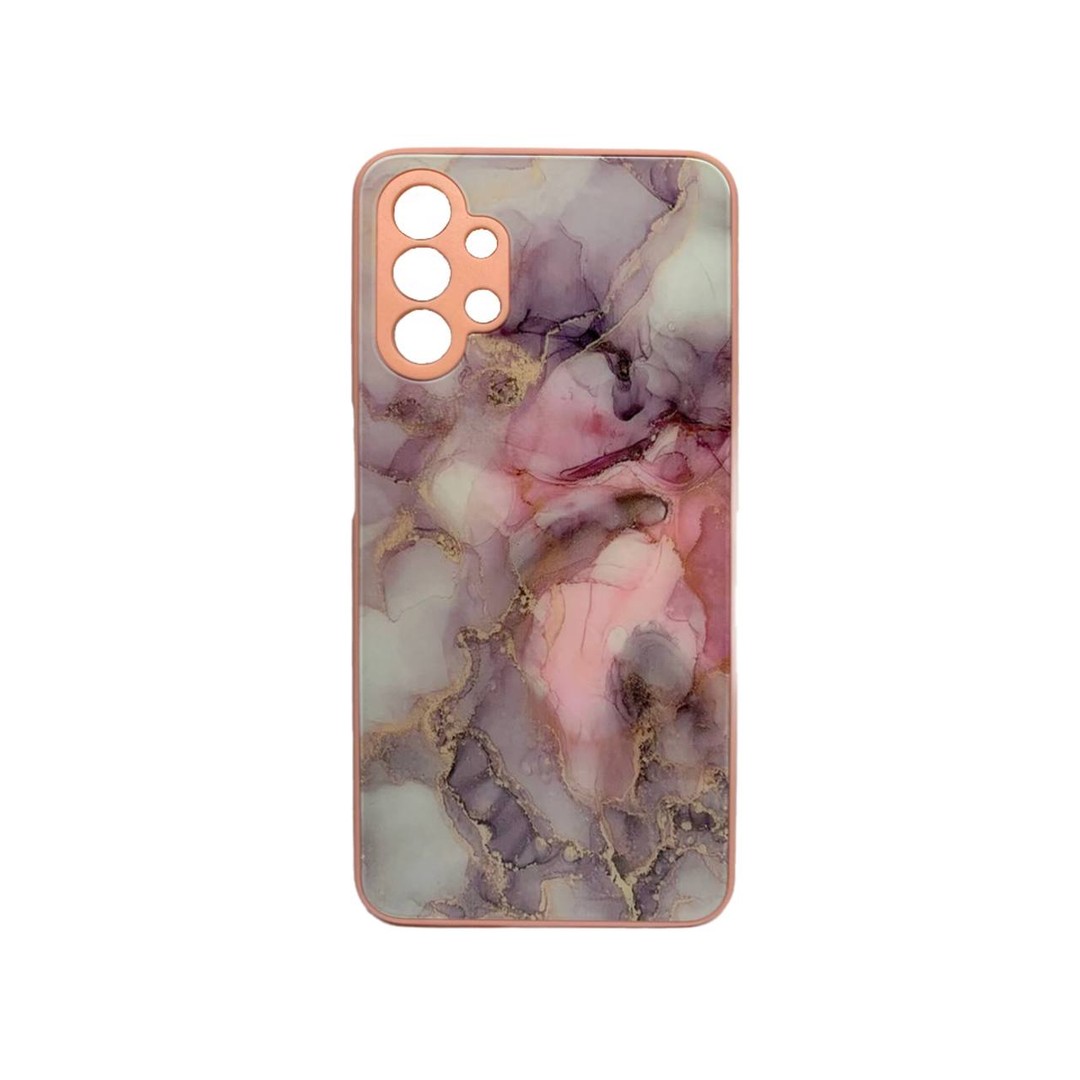 Накладка Marble Clouds для Samsung A13/A32 5G (Pink,скло)-0