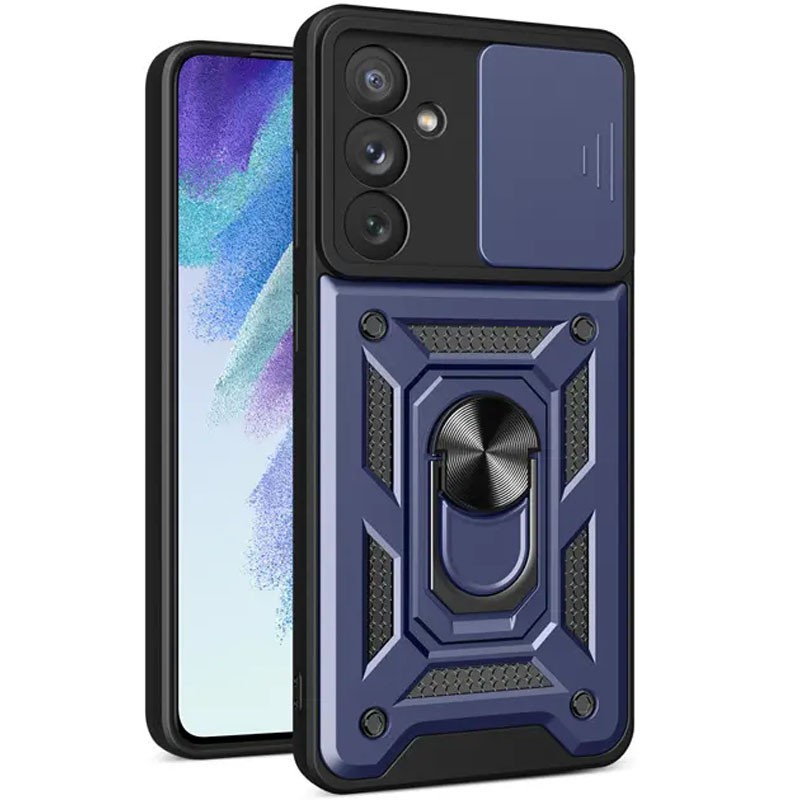 Накладка Camshield Serge Ring для Samsung A14 синя-0