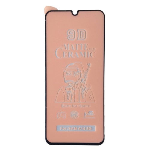 Гнучке скло Ceramic MATT для Samsung A14 матове з чорною рамкою-0