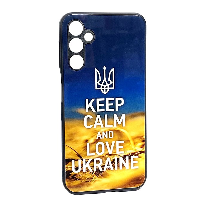 Накладка Marble Clouds для Samsung A14 KEEP CALM (скляний)-0