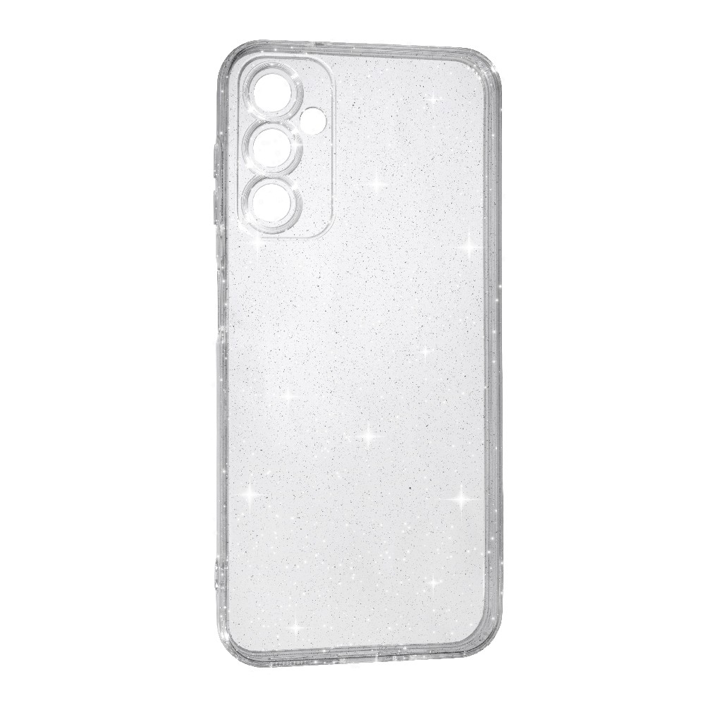 Накладка Molan Cano Glossy Jelly для Samsung A16  прозора з блискітками-0