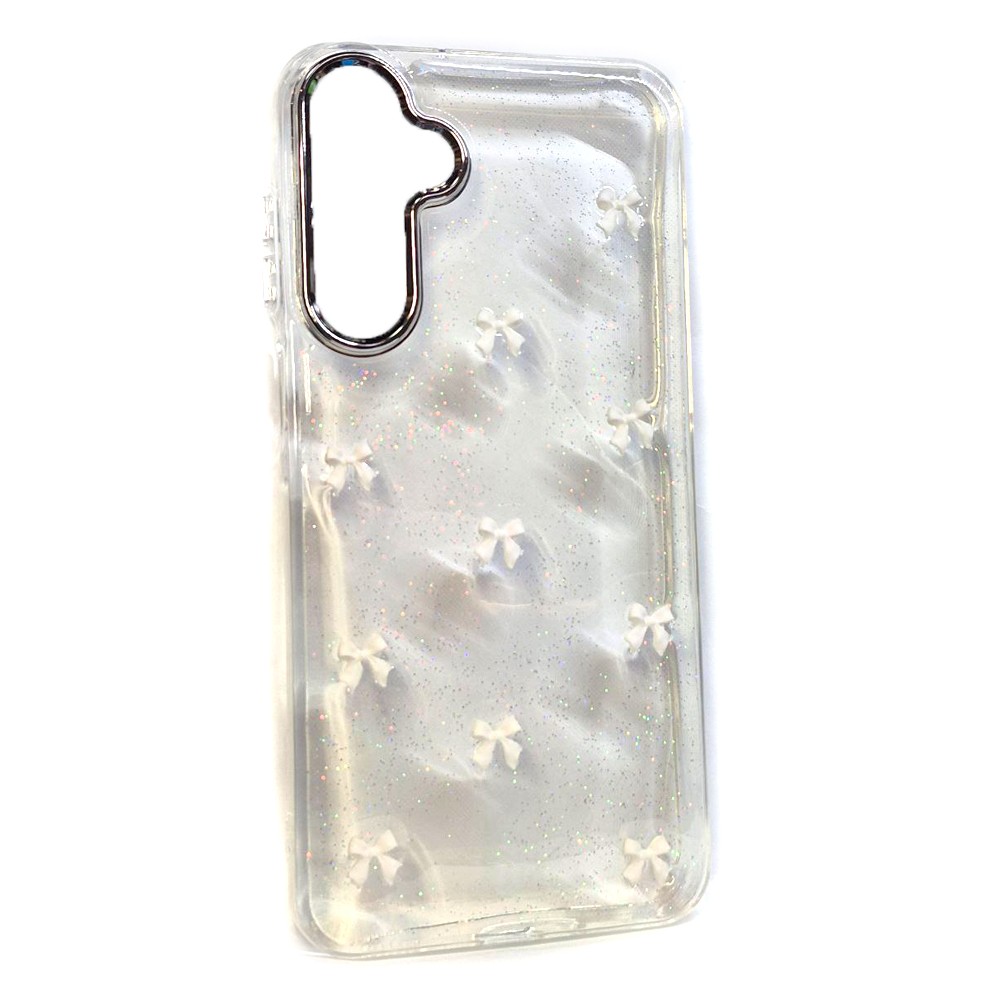 Накладка Shiny Crystal bow для Samsyng A16   (White)-0