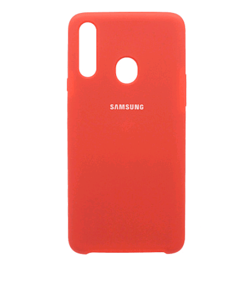 Silicone Case для Samsung A20s  (Red)-0