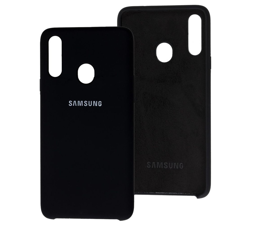 Silicone Case для Samsung A20s  (Black)-0