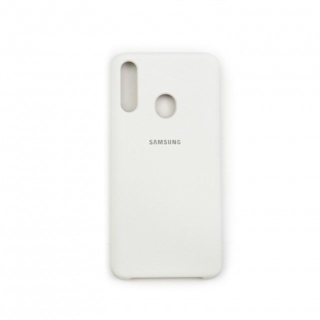 Silicone Case для Samsung A20s (White)-0