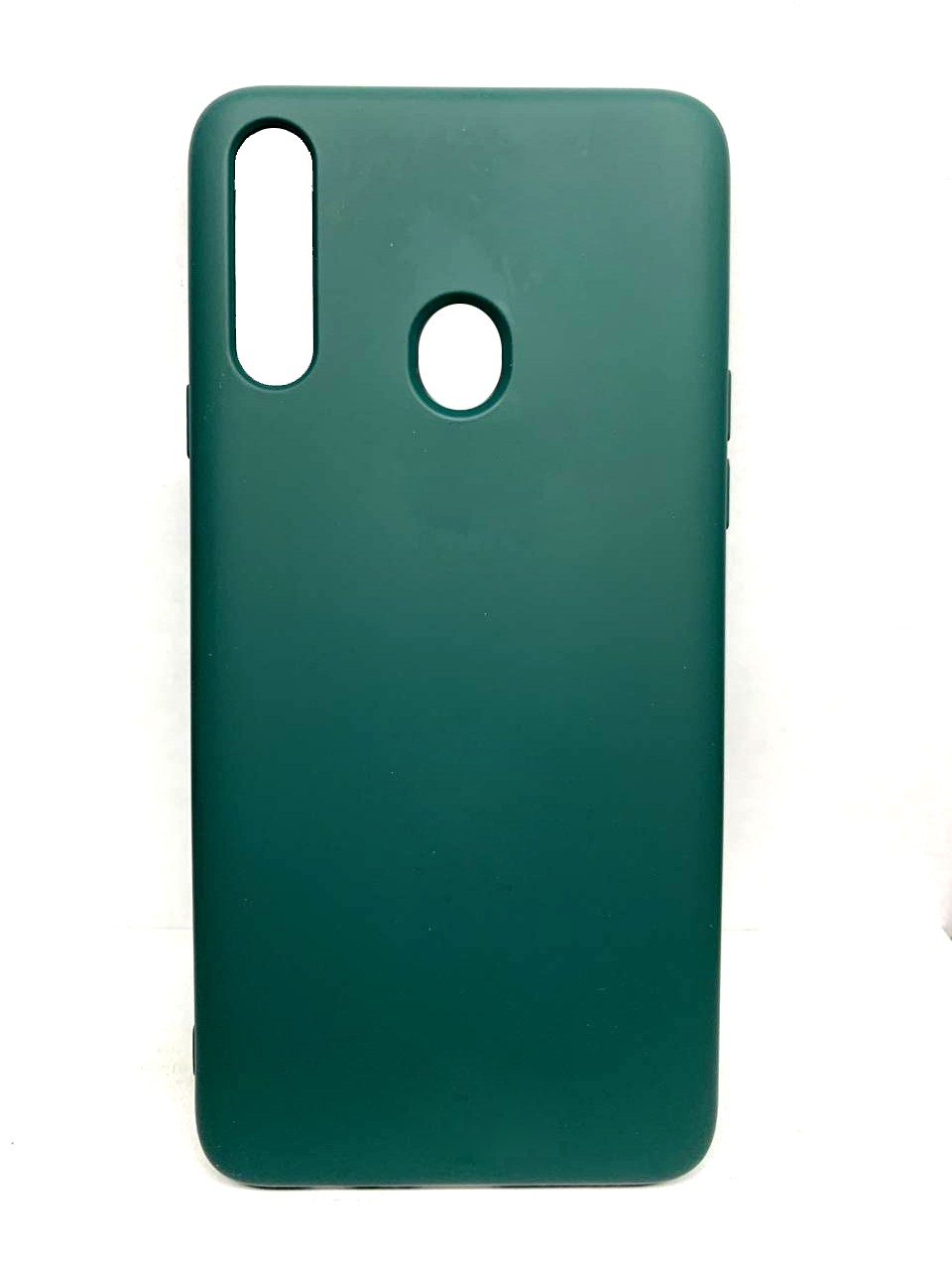 Накладка Soft Silicone Case для Samsung A20s темно-зелена-0