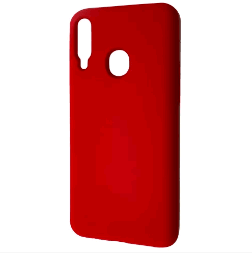 Накладка Fibra для Samsung A20s (Dark Red)-0