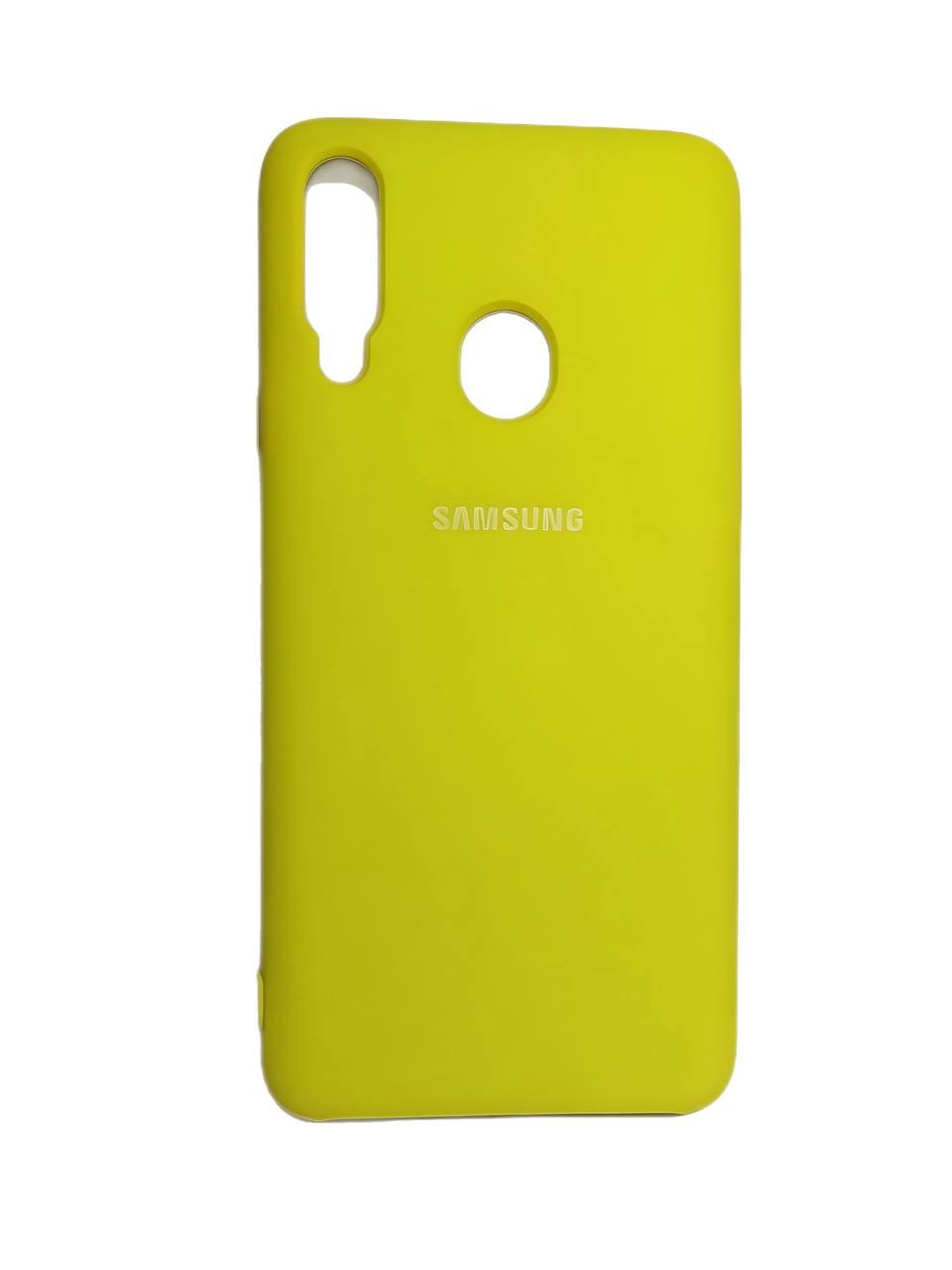Silicone Case для Samsung A20s  (Yellow)-0