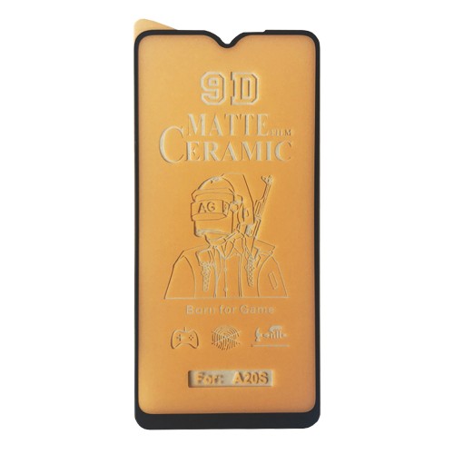 Гнучке скло Ceramic MATT для Samsung A20s матове з чорною рамкою-0
