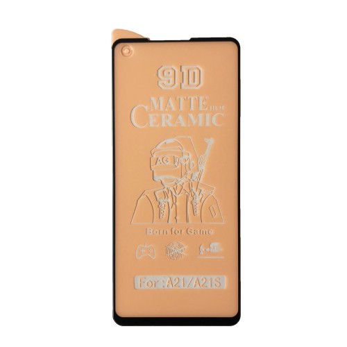 Гнучке скло Ceramic MATT для Samsung A21/A21s матове з чорною рамкою-0