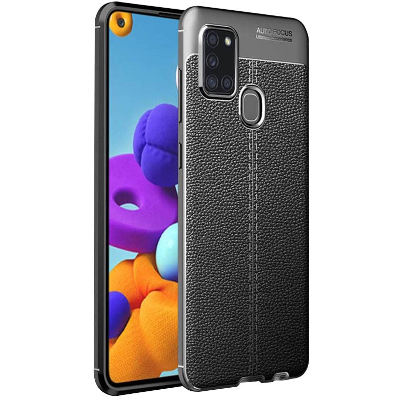 Накладка Ultimate Leather для Samsung A21s чорна-0