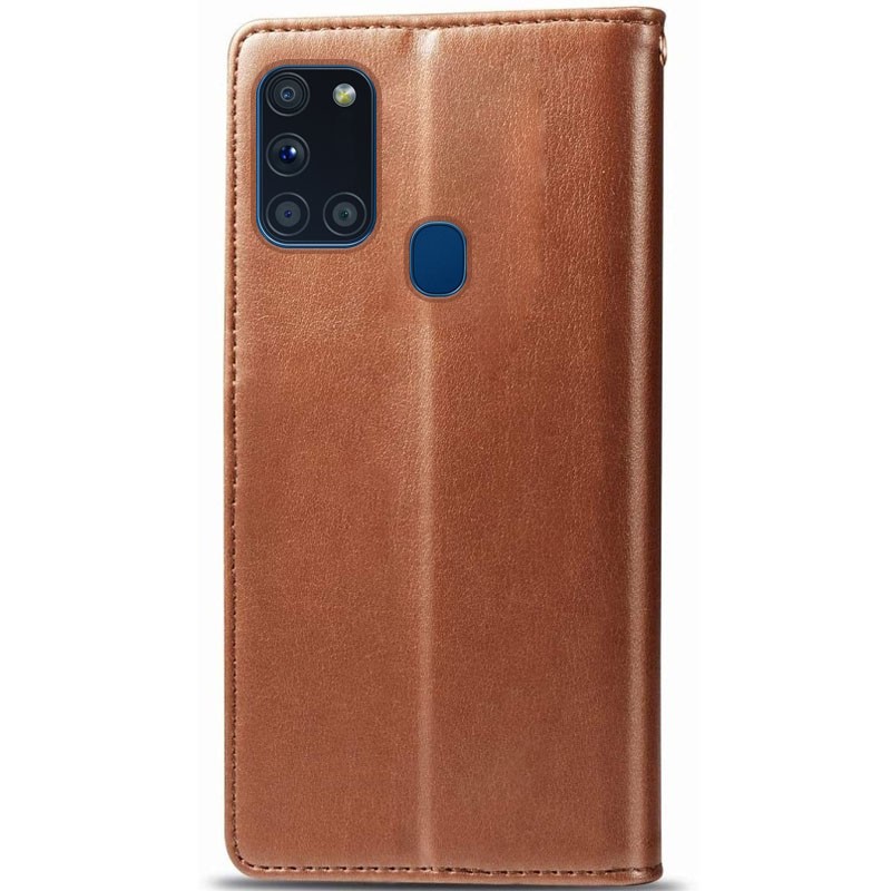 Книжка GETMAN Gallant для Samsung A21s коричнева-1