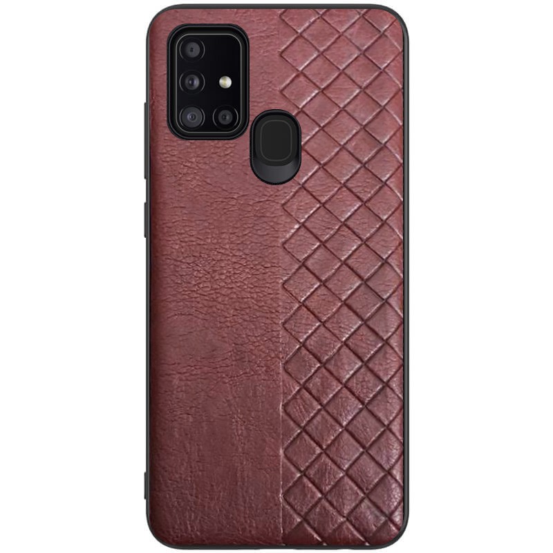 Накладка WeaveSide для Samsung A21s темно-коричнева-0