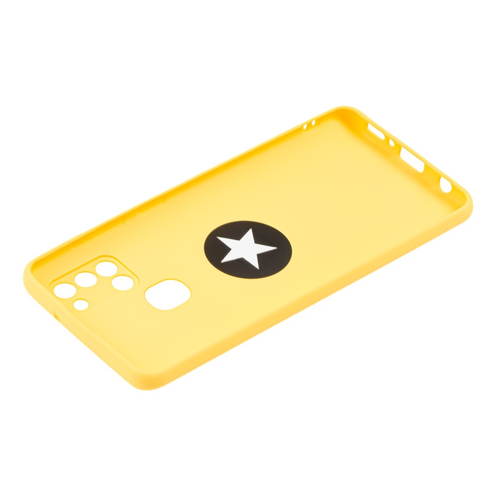 Накладка ColorRing з кільцем для Samsung A21s жовта-2