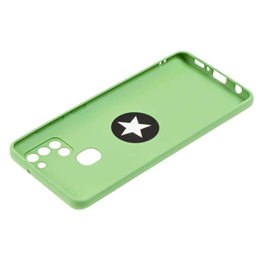 Накладка ColorRing з кільцем для Samsung A21s зелена-2
