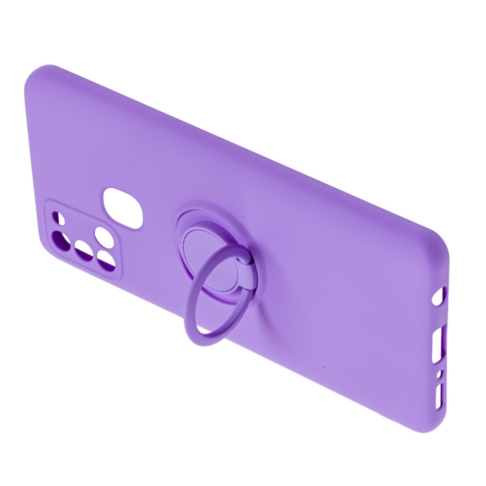 Накладка ColorRing з кільцем для Samsung A21s фіолетова-1