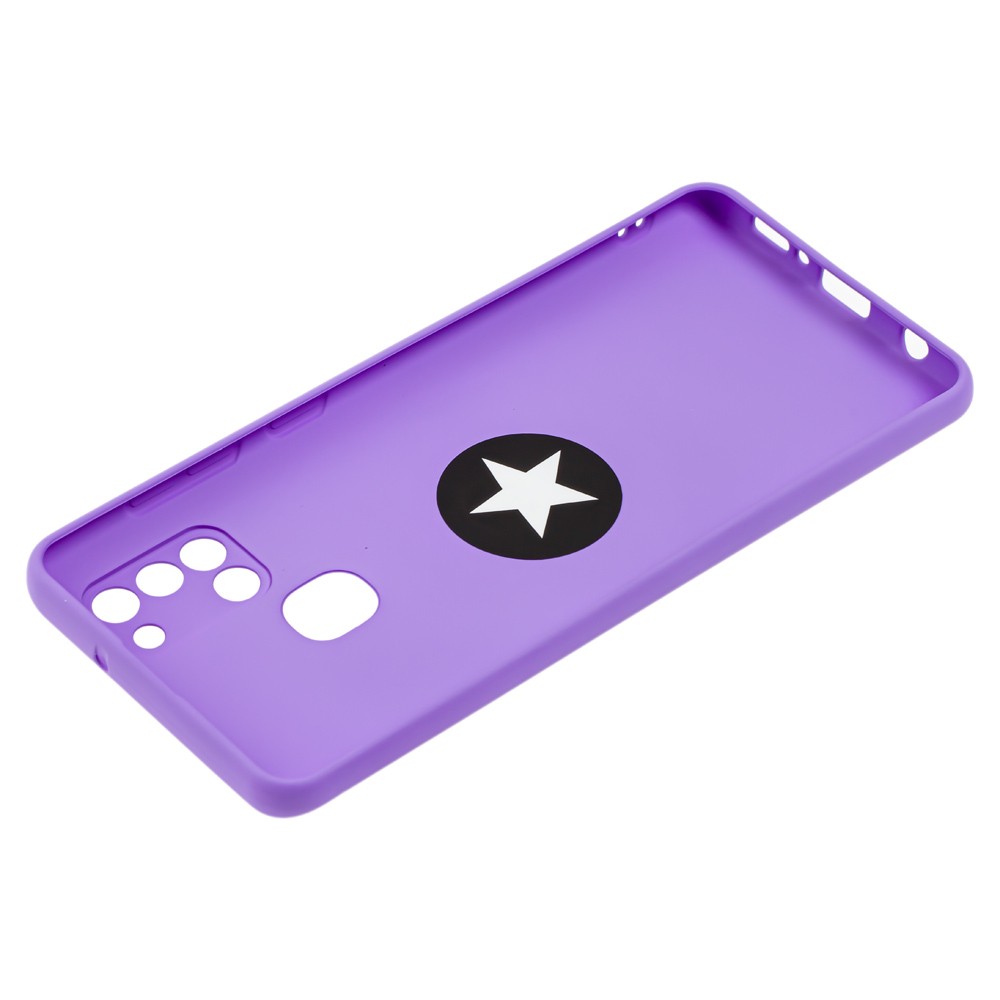 Накладка ColorRing з кільцем для Samsung A21s фіолетова-2