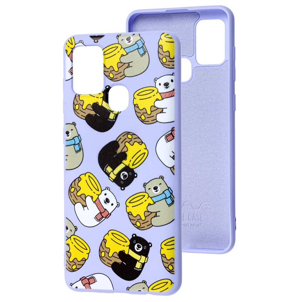 WAVE Fancy для Samsung A21s (bears with a barrel of honey/light purple)-0