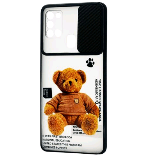 Накладка Camshield mate TPU для Samsung A21s ведмедик-0