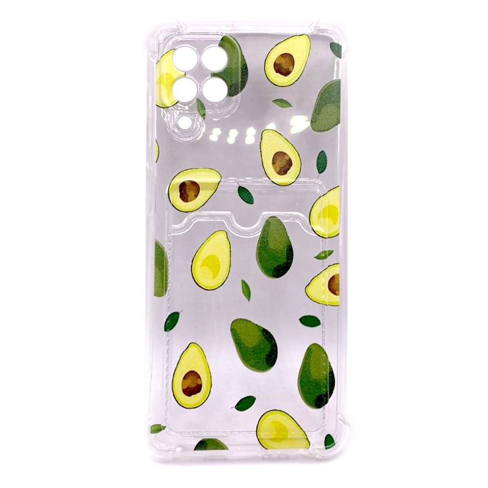 Накладка Space Card Pocket Image для Samsung A22/M22/M32 авокадо-0