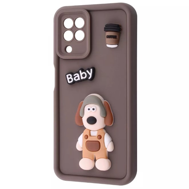 Чохол Pretty Toys для Samsung A22 / M22 / M32 (Brown/ dog)-0