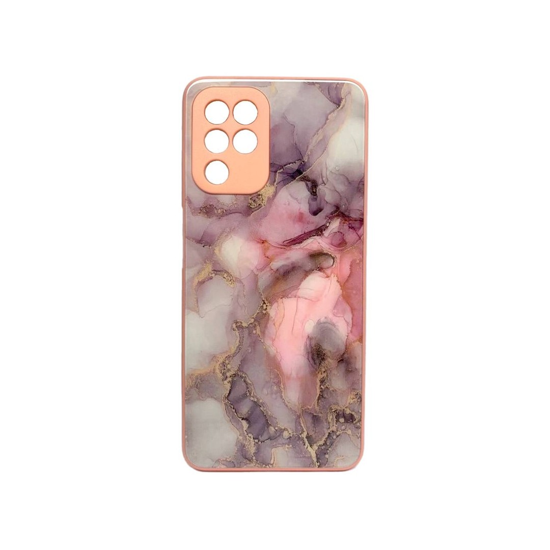 Накладка Marble Clouds для Samsung A22/M32 (Pink,скло)-0