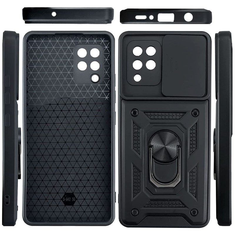 Накладка Camshield Serge Ring для Samsung A22 4G/M32 чорна-0