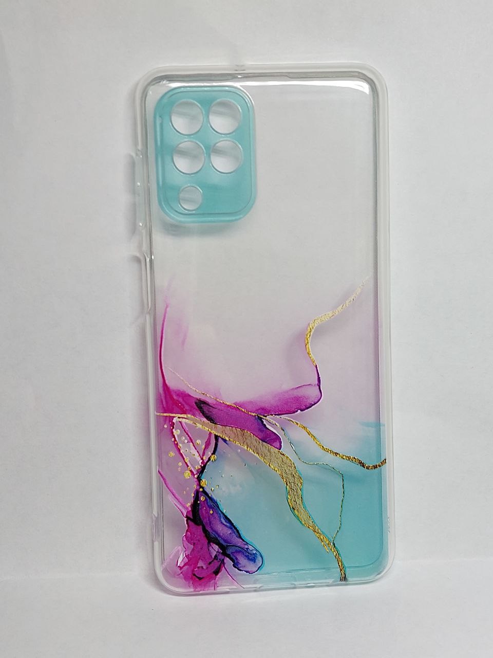 Накладка S-Case для Samsung A22/M32 (Бірюзово-рожева)-0